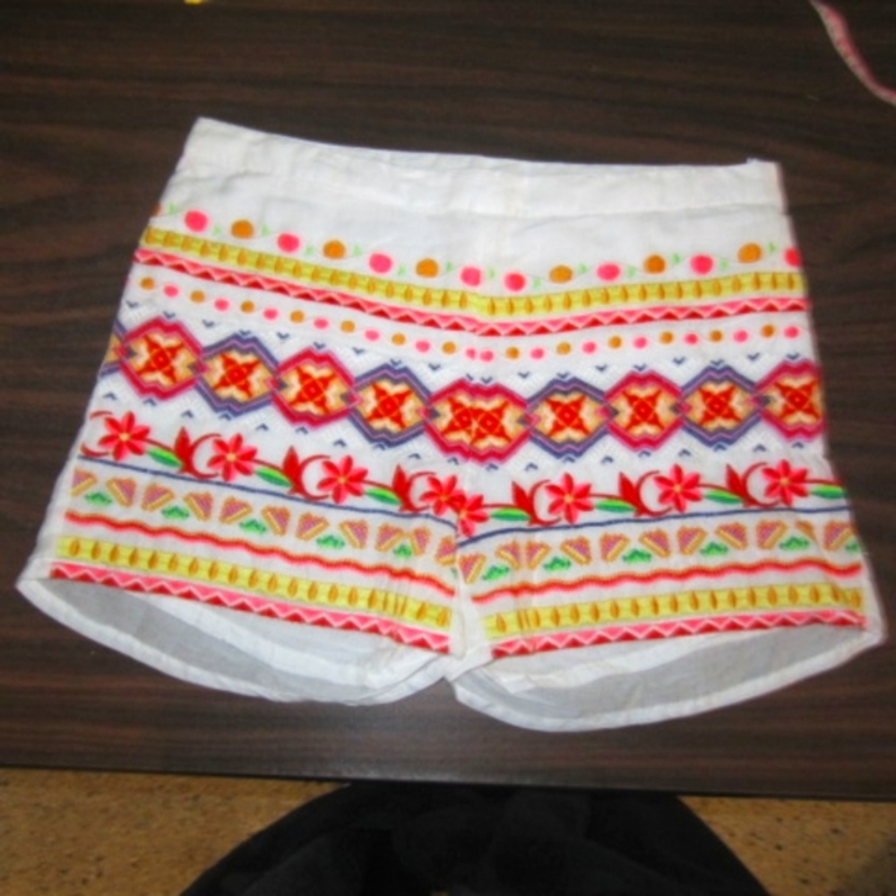 Boston Proper embroidered shorts